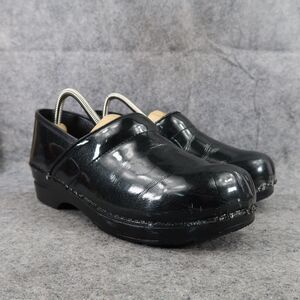 Sanita Shoes Womens 40 Clogs Comfort Slip On Danish Patent Leather Work Classic